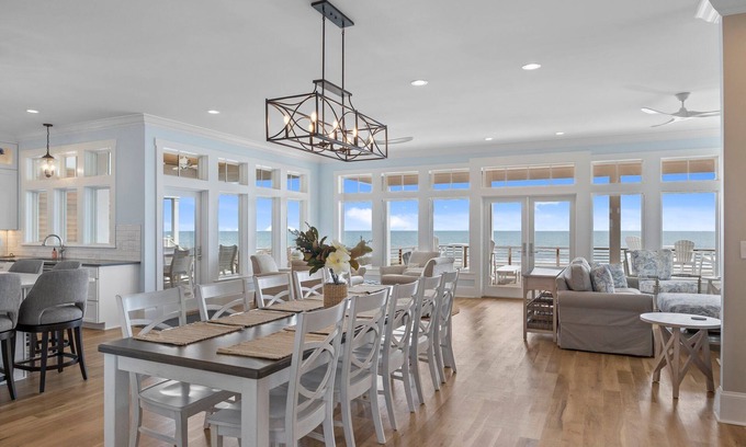 Atlantic Beach Casa | Happy Ours- Oceanfront Home with Private Heated Pool & Elevator in Atlantic Beach, NC