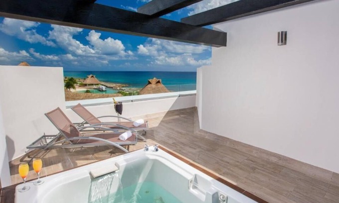 Puerto Aventuras Complejo | Hard Rock Riviera Maya Heaven Adults Only-Deluxe Sky Terrace w/ hot tub/King Bed