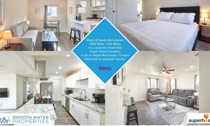 Raisin Casa | Harvard Combined · Bright & New 2 HOMES Tower District