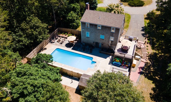 Northwest Harwich Casa | Harwich home with private heated pool, central A/C, king beds, bike trail