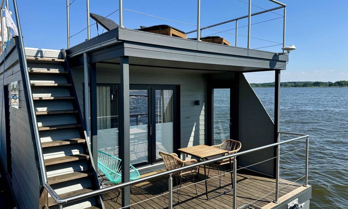 Schleswig Alquiler De Eote | Hausboot Bikini für 4personen mit Großzügiger Dachterrasse am Ostseefjord Schlei