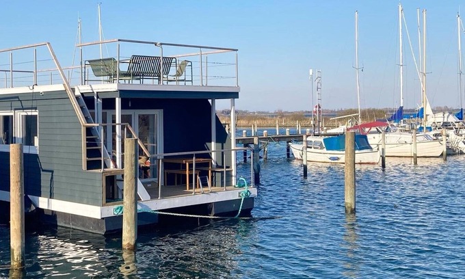 Kragenæs Alquiler De Eote | Hausboot Bruntje für 5pers. mit Großzügiger Dachterrasse in Kragenæs auf Lolland