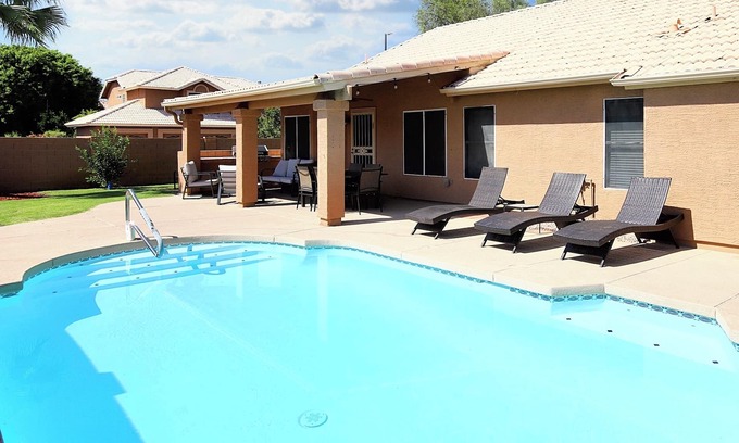 Superstition Springs Casa | 4BR Private Pool – Perfect for Tournament Families Near AZ Athletic Grounds