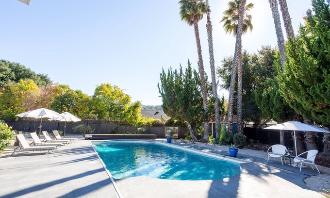 Los Alamos Casa | Heated pool, hot tub, walk to tasting rooms!