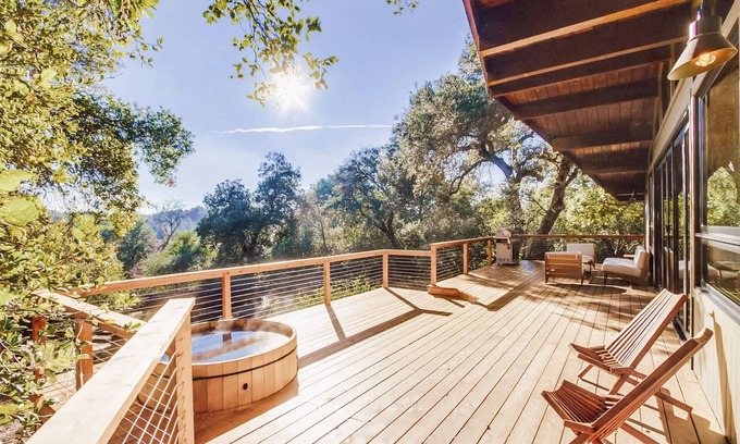 Julian Casa | Hidden Oasis Hot Tub-Disney Train Track.