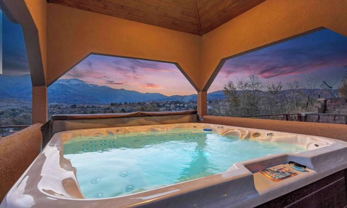 Colorado Springs Casa | Highland Heights! Luxe Mountain VIEWS w/ Hot Tub
