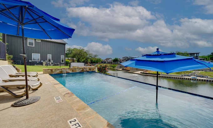 Kingsland Casa | Highly rated home with private pool, hot tub and 90 feet of waterfront!