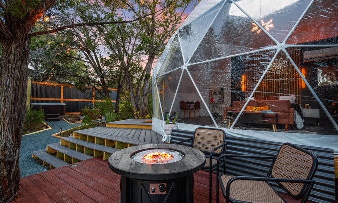 Spicewood Cabina | Hill Country Glamping Dome w/Hot Tub, Gym, Sauna & Cold Plunge