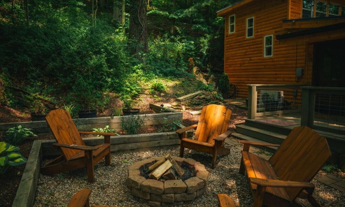 Martinsville Cabina | Hilltop Cabin, Lake, Hot tub