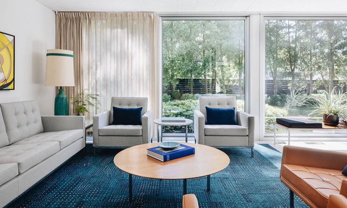 Michigan City Casa | Historic Mid Century Home with Saltwater Pool