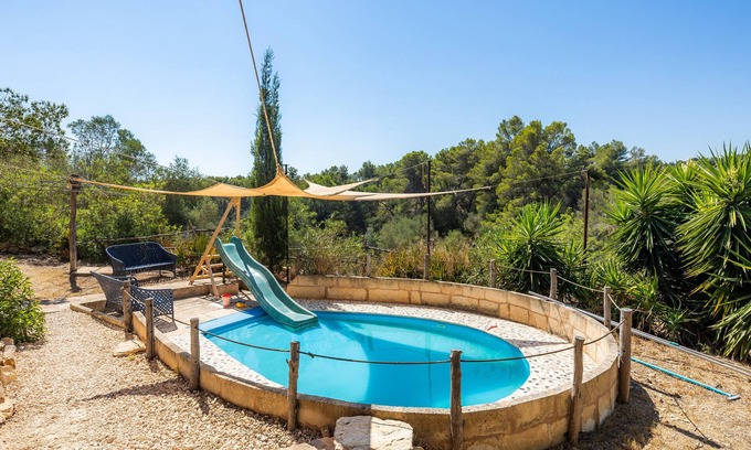 Petra Apartamento | Apartamento vacacional "Es Mulí" con vistas a la montaña, piscina compartida y Wi-Fi