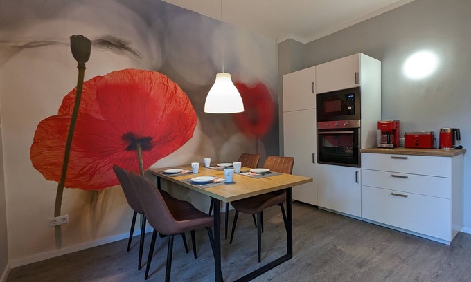 Goldgrube Apartamento | Apartamento vacacional "Goldgrube - Erdgeschoss" con terraza privada, jardín compartido y Wi-Fi