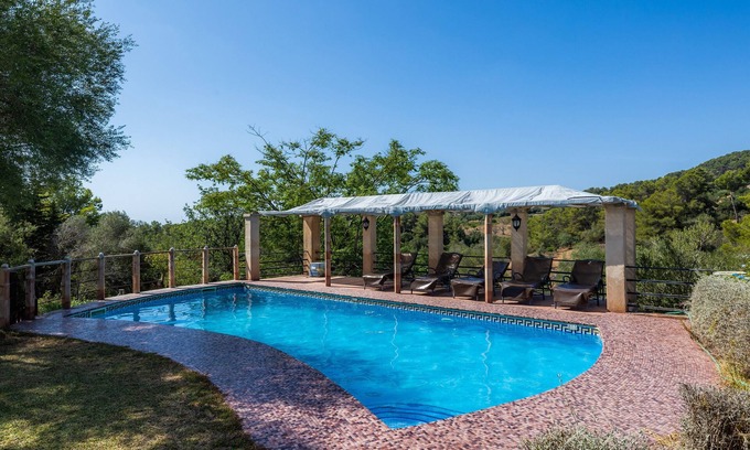 Petra Apartamento | Apartamento vacacional "Ses Solls" con vistas a la montaña, piscina compartida y Wi-Fi