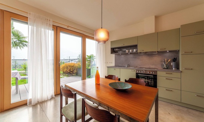 Cermes Apartamento | Apartamento vacacional Vitus con vistas a la montaña, Wi-Fi, jardín y terraza