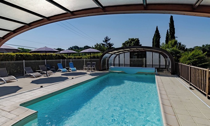 Castelnaud-la-Chapelle Casa | Casa de vacaciones 'Rose' con piscina compartida, Wi-Fi y aire acondicionado