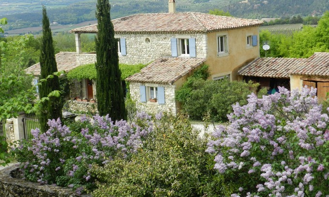 Chantemerle-les-Grignan Casa | Casa de vacaciones en Drome provenzal con piscina privada para 10 personas