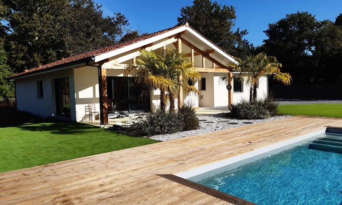 Saint-Michel-Escalus Casa | Holiday house with swimming pool near the ocean