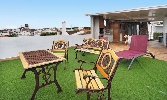 Lagoa Casa | Casa de vacaciones 'Alojamento Lagoa' con vistas al mar, balcón y Wi-Fi