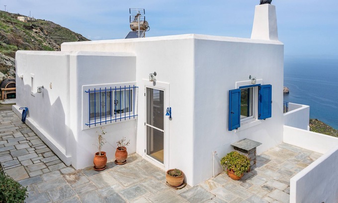 Kea Casa | Casa de vacaciones 'Azul y Blanco' con vistas al mar, Wi-Fi