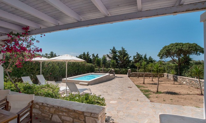 Chrissi Akti Casa | Casa de vacaciones 'Blue Xenia - 3' con vistas al mar, Wi-Fi y aire acondicionado