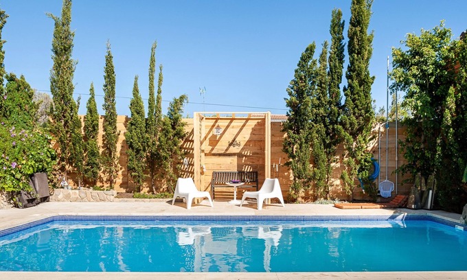 Los Canos de Meca Casa | Casa de vacaciones "Casa Balcón" para familias cerca de la playa con piscina, terraza y Wi-Fi