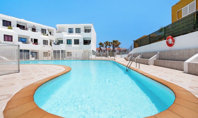 Caleta de Fuste Casa | Casa de vacaciones "Casa Jable" con jardín comunitario, balcón privado y Wi-Fi