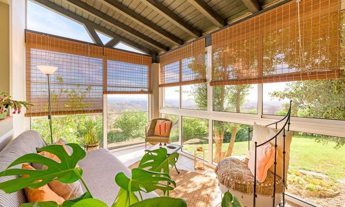 Baiona Casa | Casa de vacaciones 'Casa Pavão - Selão Da Eira' con vistas al mar, piscina compartida y Wi-Fi
