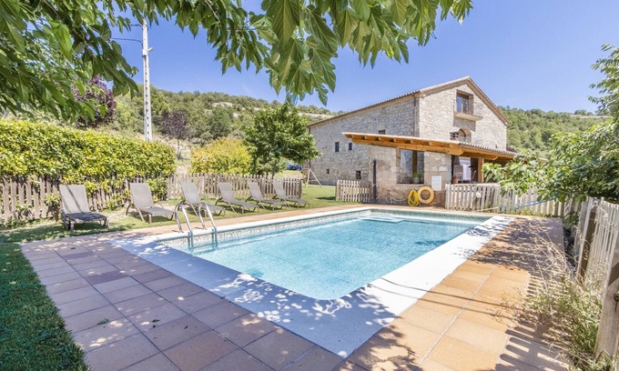 Puigreig Casa | Casa de vacaciones 'El Puig De Fonollet' con vistas a la montaña, Wi-Fi y aire acondicionado