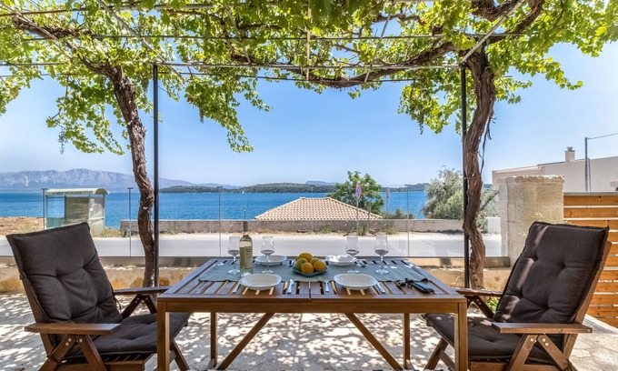 Perigiali Casa | Casa de vacaciones 'Elia Perigiali Lefkada' con vistas al mar, Wi-Fi y aire acondicionado