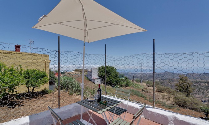 Vega de San Mateo Casa | Casa de vacaciones 'Balcón De Galaz' con vistas al mar, terraza privada y jardín privado
