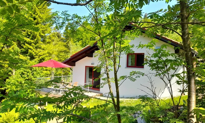 Neuschoenau Casa | Casa de vacaciones 'Ferienhaus Waldhäuser' con vistas a la montaña, terraza privada y Wi-Fi