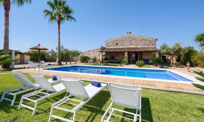 Maria de la Salut Casa | Casa de vacaciones "Fonoll" con vistas a la montaña, piscina, Wi-Fi, terraza y jardín