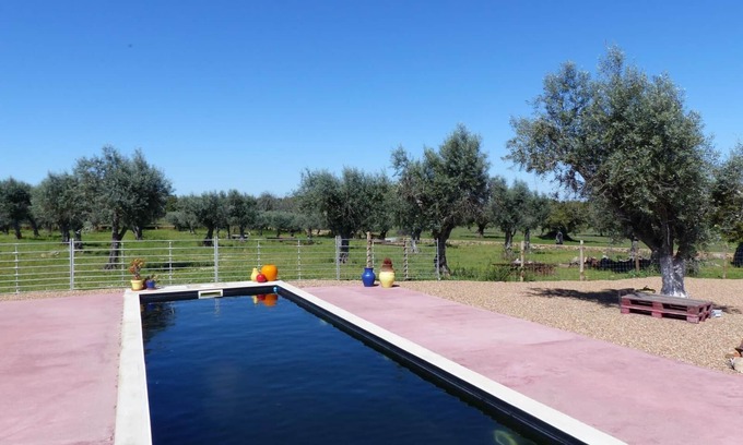 Portalegre Casa | Casa Vacacional 'Herdade Da Carapuça' con Vista a la Montaña, Piscina Privada y Wi-Fi