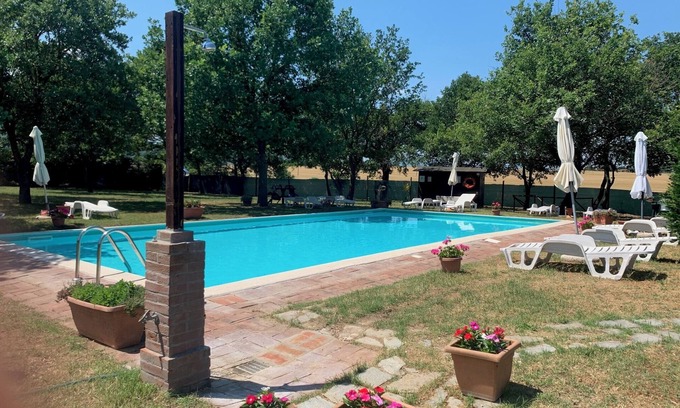 Castiglione del Lago Casa | Casa de vacaciones "Il Forcone" con piscina compartida y Wi-Fi