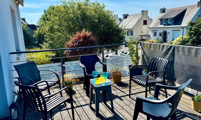 Ploemeur Casa | Casa de vacaciones 'La Maison Ty Logis' con terraza privada, jardín privado y Wi-Fi