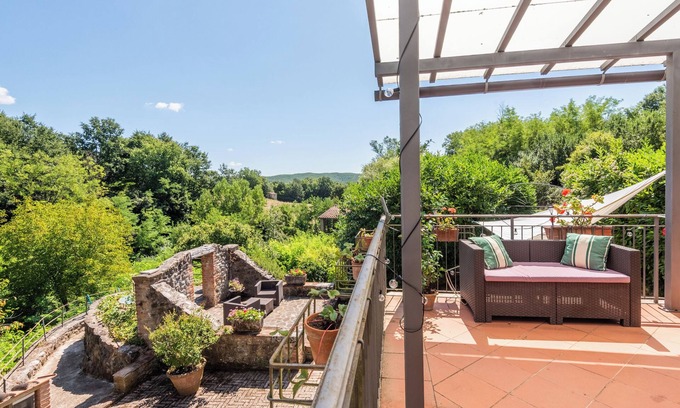 Chiusdino Casa | Casa de vacaciones 'La Speranza' con terraza privada, jardín privado y balcón