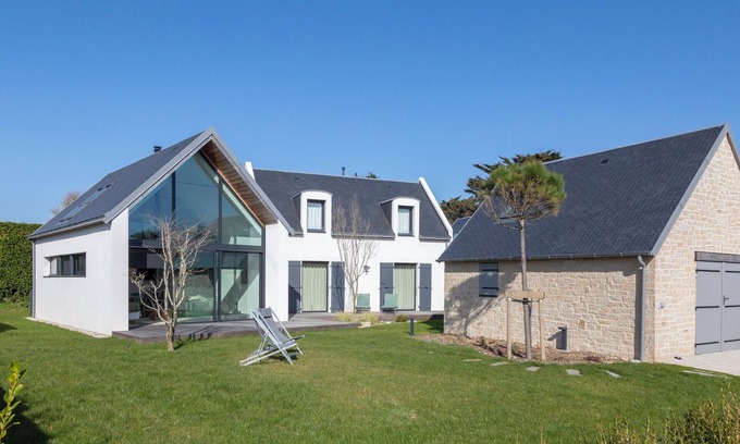 Penmarch Casa | Casa de vacaciones 'Lande - 180m De La Plage' con terraza privada, jardín privado y Wi-Fi