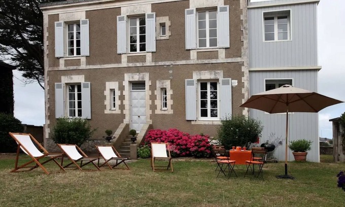 Pornichet Casa | Casa de vacaciones 'Les Hortensias Baie De La Baule' con vistas al mar, terraza privada y Wi-Fi