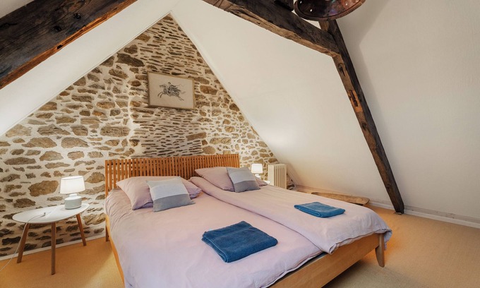 Cancale Casa | Casa de vacaciones 'Maison Chapelle Du Verger' con vistas al mar, terraza compartida y jardín