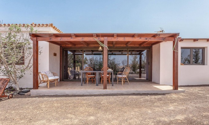 La Oliva Casa | Casa de vacaciones "Oasis en Cotillo" con terraza, barbacoa, vista panorámica y ventiladores