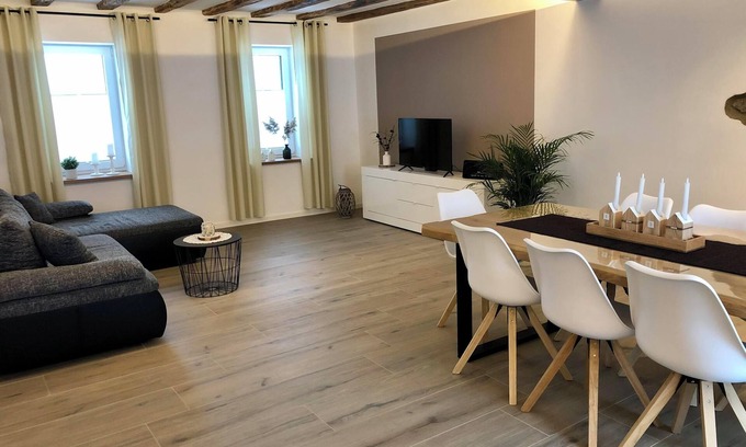 Neuhutten Casa | Casa de vacaciones 'Traumzeit' con terraza privada, jardín privado y Wi-Fi
