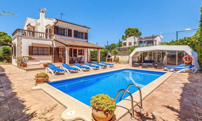 Sa Rapita Casa | Casa de vacaciones "Villa Isabel" con piscina, Wi-Fi, jardín y terraza