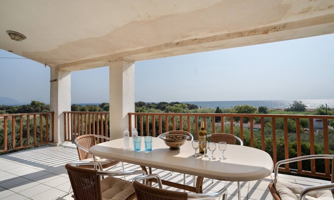 Zacharo Casa | Casa de vacaciones 'Villa Sugar Town' con vistas al mar, Wi-Fi y aire acondicionado