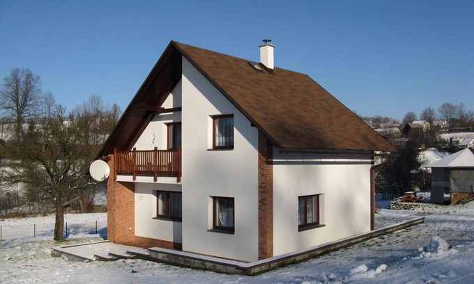 Mladkov Casa | Casa vacacional con chimenea y hogar