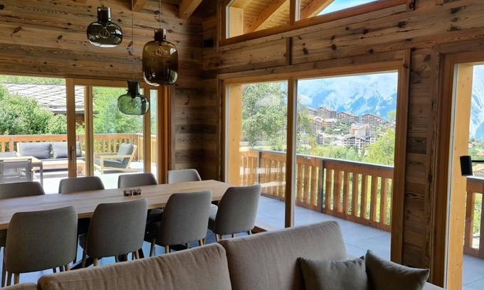 Nendaz Chalet De Esquí | Casa de vacaciones Haute-Nendaz para 1 - 8 personas con 4 dormitorios - Chalet de madera