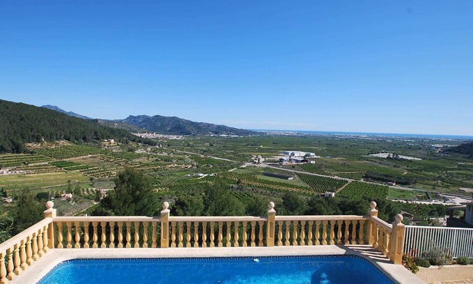 Villalonga Villa | Chalet con fantásticas vistas al mar y panorámicas y piscina privada