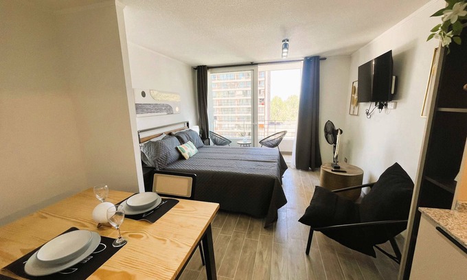 Downtown Santiago Apartamento | HOM I Studio 2PAX Cerca del Movistar Arena
