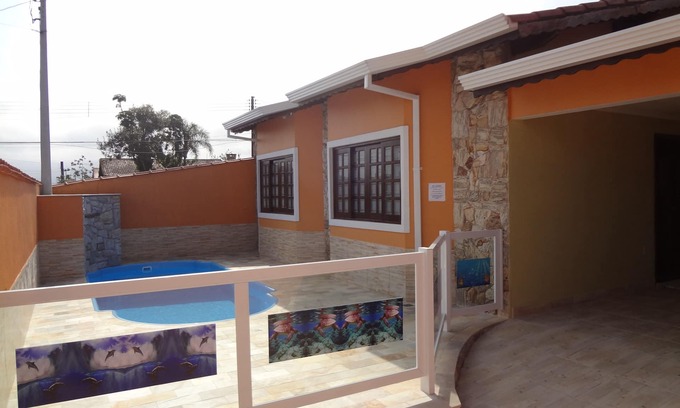 Jardim Imperador Casa | home w / pool w / 3 bedrooms in Peruibe - en suite w / cable TV, WI-FI