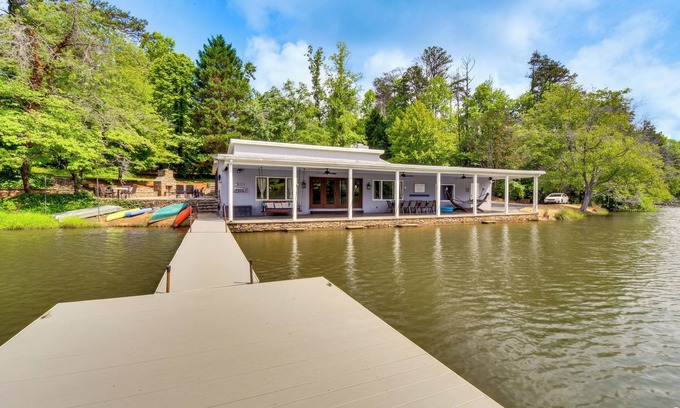 Six Mile Casa | Hot Tub, Dock, Lakefront: Luxe Six Mile Retreat
