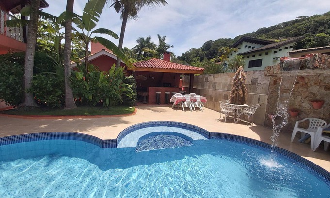 Guaruja Casa | CASA 4 DORMS, PISC, WI-FI, CHURR, JACUZZI (TARIFA C / DESCUENTO ARRIBA DE 5 DIARIAS)